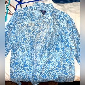 Vineyard vines linen printed long sleeve